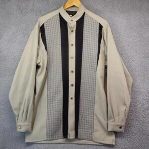 Mens Dress Shirt Medium James Lord United Garment Designer